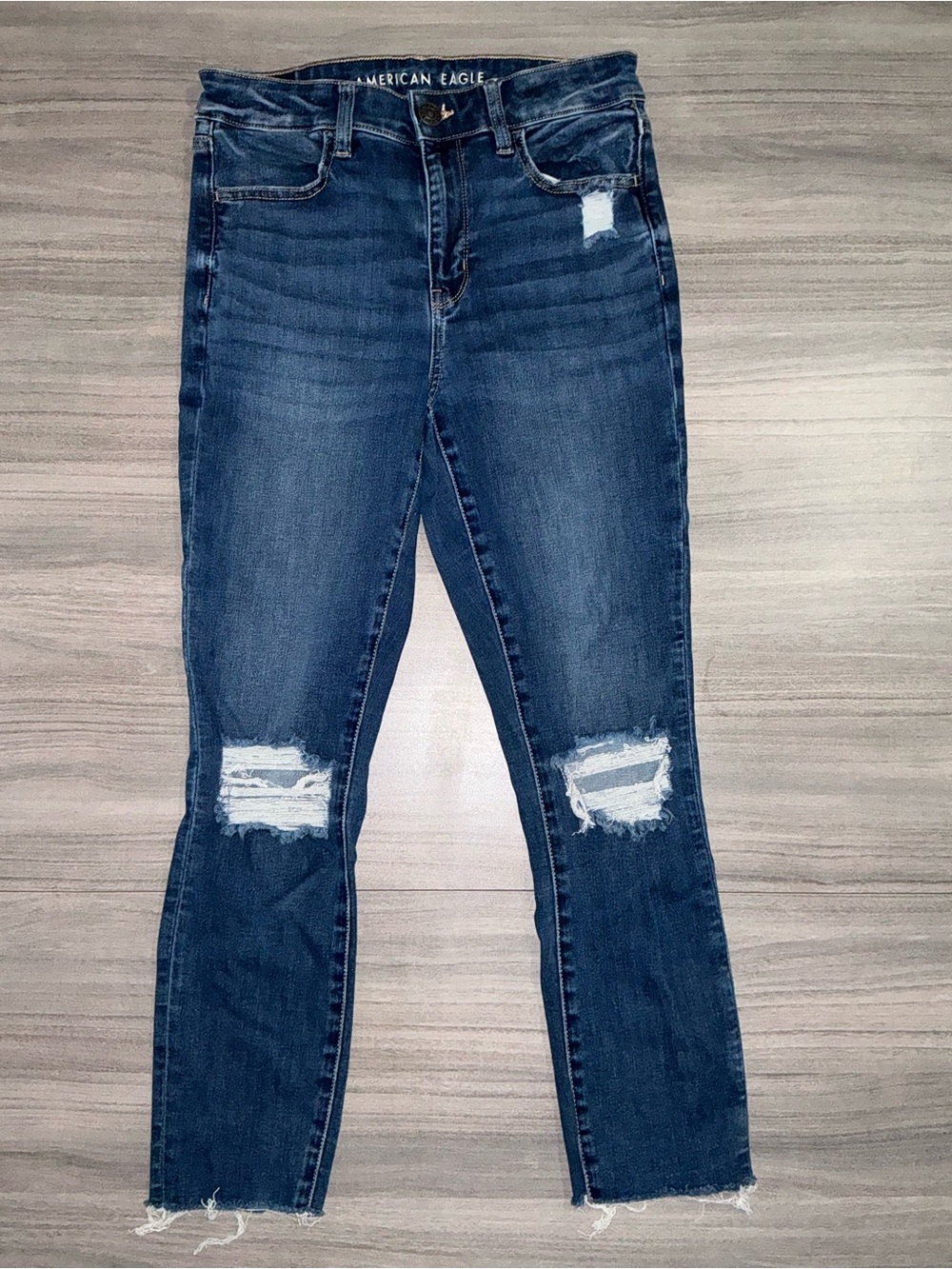 American Eagle Hi Rise Jegging Distressed Jeans Women's Size 10 Regular